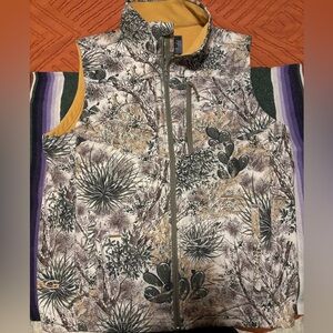 Camo Print Vest with Cactus Design